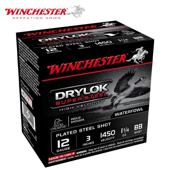 Munitions Winchester DryLok Super Steel 12 ga 3" 1-1/4 oz BB