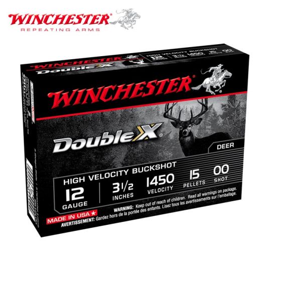 Winchester Double X 12 ga 3-1/2" 15 Pellets 00 Buck Ammunition