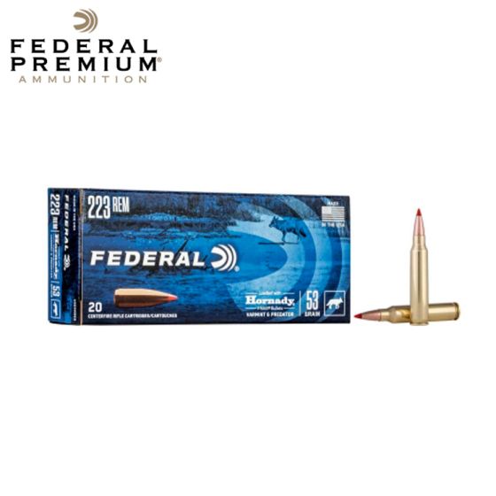 Federal Premium Varmint & Predator .223 Rem 53 gr V-MAX 20/Box Ammunition