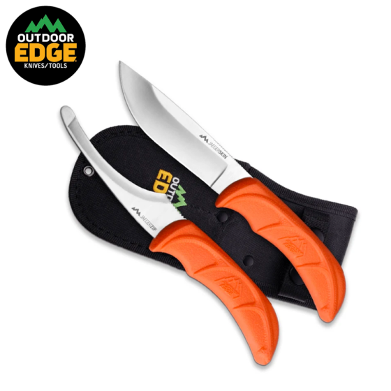 Couteau Outdoor Edge JaegerPair Dépeçage Et Crochet D’Éviscération 2/pqt