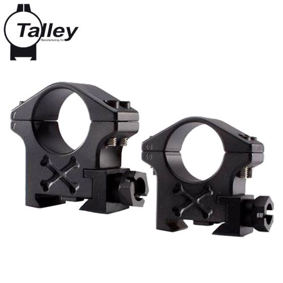 Talley Tactical Picatinny Scope Rings 30mm Extra-High 6-Screw Black Armor