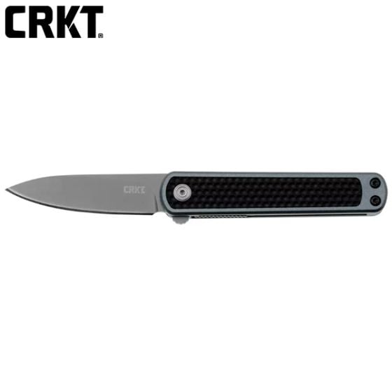 CRKT Pup 7070 Bead Blast AUS10 Gray GRN Pocket Knife