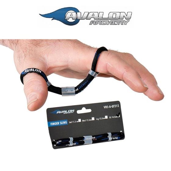 Avalon-Archery-Nylon-Adjustable-Finger-Sling-XL-14.5-cm---Black