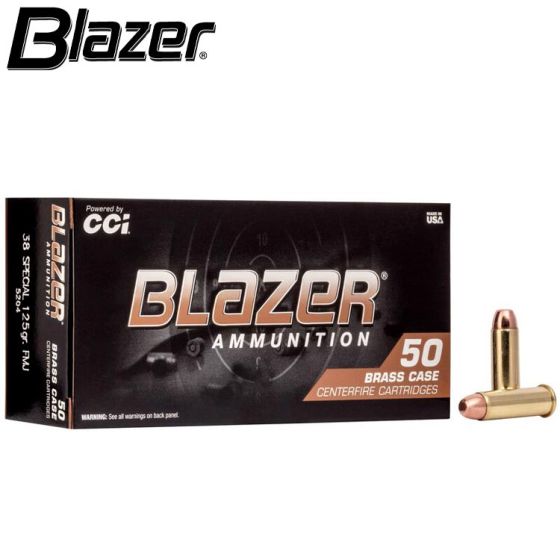 Munitions Blazer Brass 38 Special 125 gr Full Metal Jacket 50/pqt