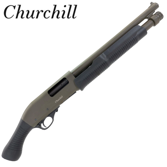 Fusil Churchill Pump OD Green 12 ga. à action Pump-Action