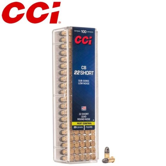 Munitions CCI CB .22 Short 29 gr LRN 100/pqt