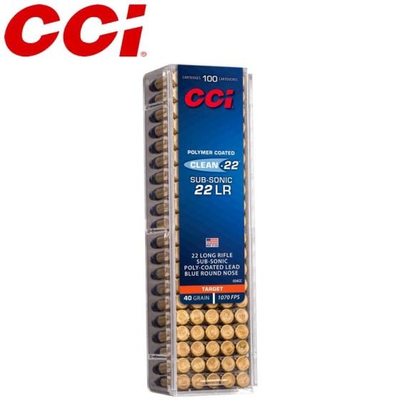 CCI Clean-22 .22 LR 40 gr LRN Ammunition 100 per Box