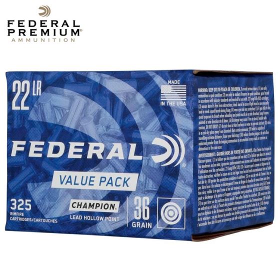 Munitions Federal Champion Training - Rimfire .22 LR 36 gr LHP 325/pqt