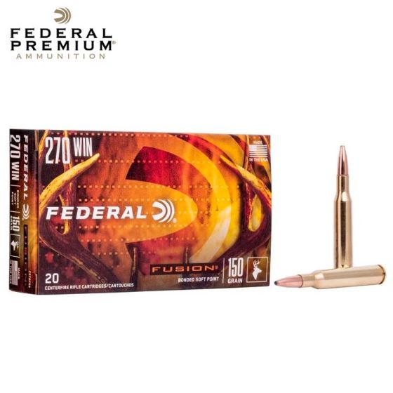 Munitions Federal Fusion Rifle 270 Win 150 gr FSP 20/pqt
