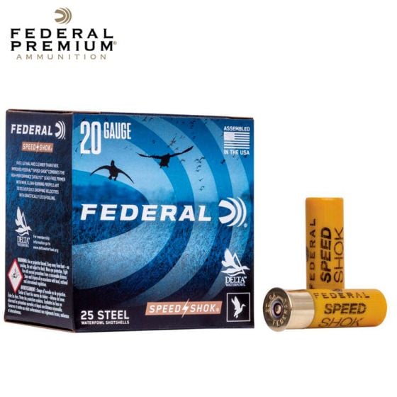 Federal Speed-Shok 20 ga 2.75'' 3/4 oz #4 25/Box Ammunition