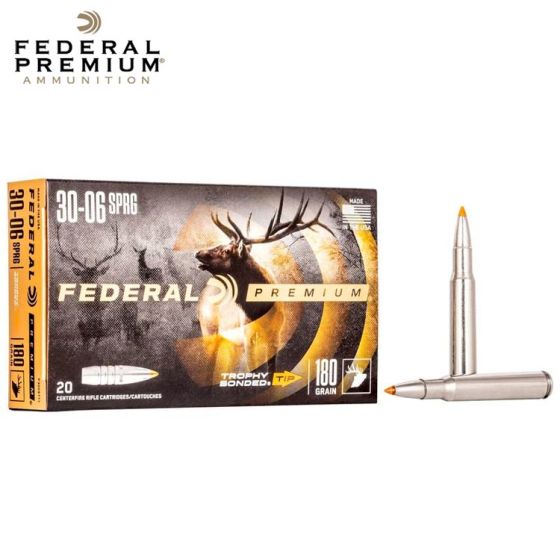 Federal Trophy Bonded Tip 30-06 Springfield 180 gr Trophy Bonded Tip Ammunition 20/Box