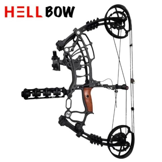 HellBow Black Wood Compound Bow Kit