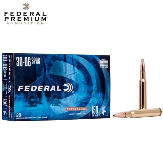 Munitions Federal Power-Shok 30-06 Springfield 150 gr JSP