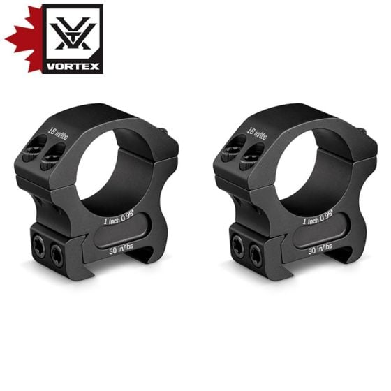 Vortex Pro 1" Medium Scope Rings