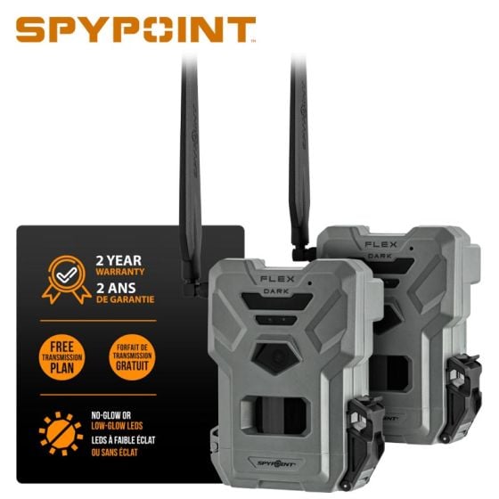 SPYPOINT FLEX-DARK TWIN Cellular Trail Camera 2-Pack