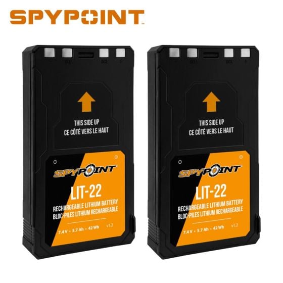 Ensemble De 2 Piles Au Lithium Rechargeables Spypoint LIT-22