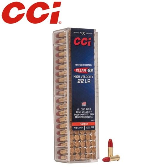 Munitions CCI Clean-22 .22 LR 40 gr LRN 100/pqt