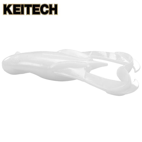 Keitech Noisy Flapper 3.5" White Topwater Frog 5/Pack
