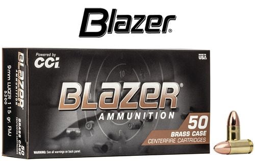 Blazer Brass 9mm 115 gr. Ammunitions