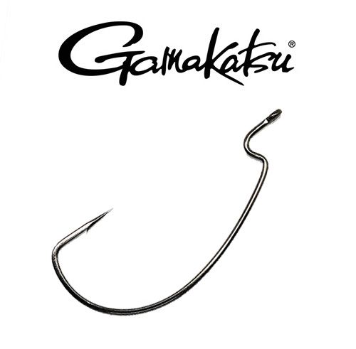 Gamakatsu Worm hooks, offset Shank EWG Black