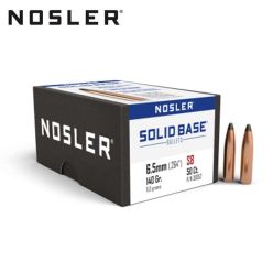 Munitions Nosler Solid Base 6.5mm 140gr SP 50/boîte