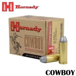 Munitions Hornady Cowboy 45 Colt 255 gr 20/boîte