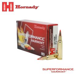 Munitions Hornady Superformance Varmint 222 Rem 50 gr V-MAX 20/boîte