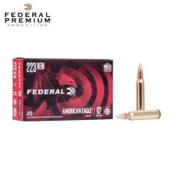 Munitions Federal American Eagle .223 Rem 62 gr FMJ BT 20/pqt