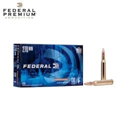 Munitions Federal Power-Shok 270 Win 130 gr Jacketed Soft Point 20/pqt