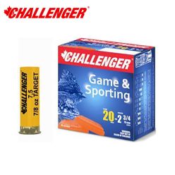 Challenger Target Load 20 ga 2.75'' 7/8 oz #8 Ammunition 250/Case
