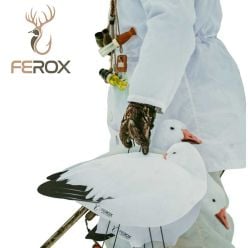 FEROX Flocked Sleeping Snow Goose Silhouette Decoys 6/Pack