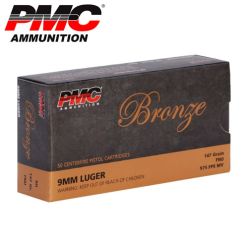 Munitions PMC Bronze 9mm 147 gr FMJ 50/pqt