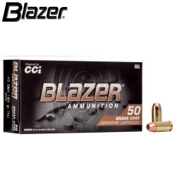 CCI Blazer Brass 40 S&W 180 gr Full Metal Jacket Ammunition 50/Box