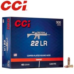 Munitions CCI AR Tactical .22 LR 40 gr CPRN 300/pqt