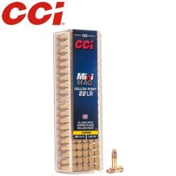 Munitions CCI Mini-Mag HP .22 LR 36 gr Copper Plated Hollow Point 100/pqt