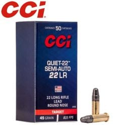 CCI Quiet-22 Semi-Auto .22 LR 45 gr Soft Point Ammunition 50/Box
