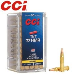 Munitions CCI TNT 17 HMR 17 gr JHP 50/pqt