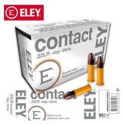 Munitions ELEY Contact .22 LR 40 gr Round Nose 50/pqt