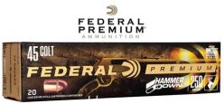 Munitions Federal HammerDown Handgun 45 Colt 250 gr Bonded Hollow Point 20/boîte