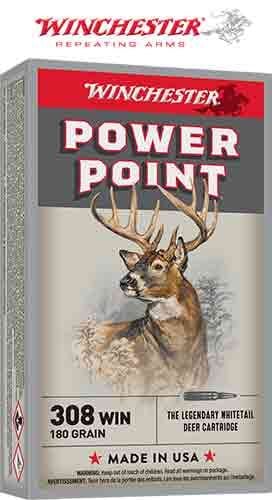 Munitions Winchester Power Point 308 Win 180 gr.