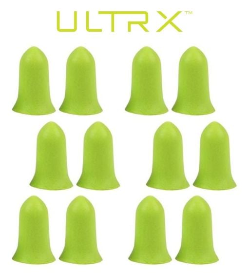 ULTRX-Lime-Tapered-Foam-Ear-Plugs