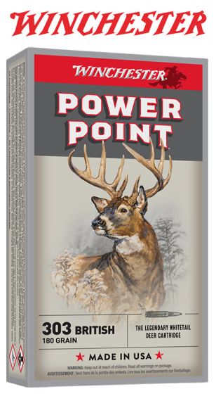 Winchester 303 British 180 grain Power-Point Ammo