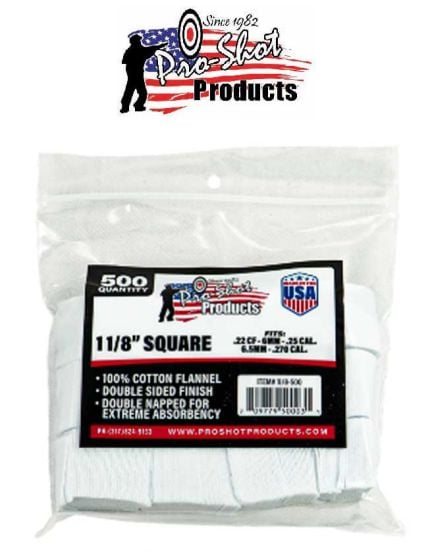 Pro-Shot- .22-.270-Cal.-1-1/8''-Square-Patches