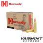 Munitions Hornady Varmint Express 22-250 Rem 55 gr V-MAX 20/boîte