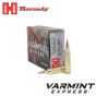 Munitions Hornady Varmint Express 22-250 Rem 50 gr V-MAX 20/boîte