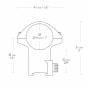 Hawke 50mm Extension Ring 1" 2 Piece 9-11mm High Scope Rings