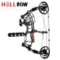 HellBow Black Wood Compound Bow Kit