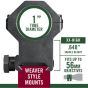 Weaver Six Hole Skeleton 1 Inch Scope Rings