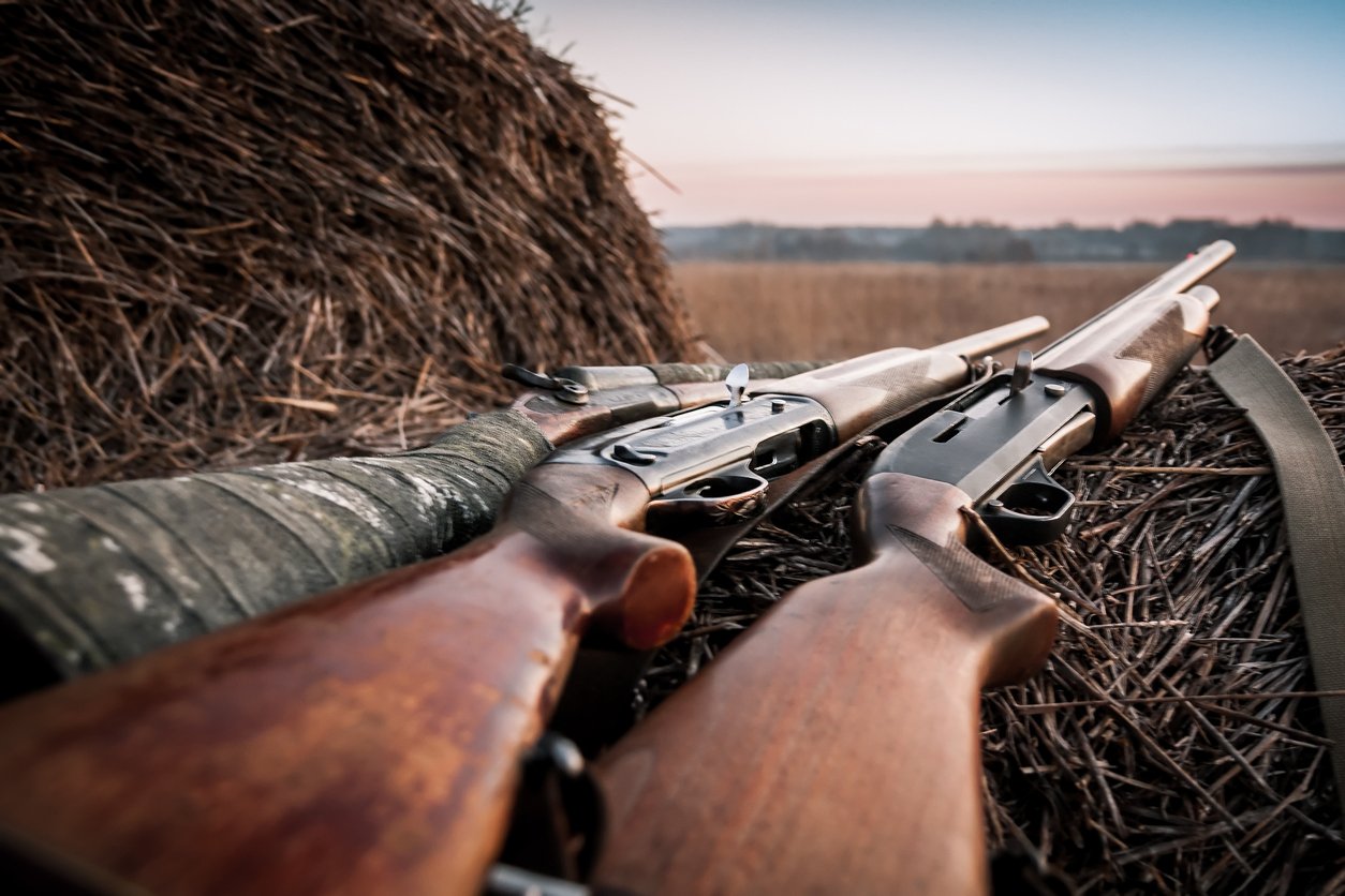 Firearms on a haystack